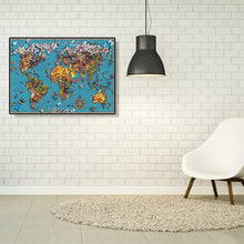 Lade das Bild in den Galerie-Viewer, Schmetterling Karte - voller runder Diamant - 50x40cm
