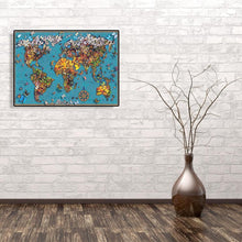 Lade das Bild in den Galerie-Viewer, Schmetterling Karte - voller runder Diamant - 50x40cm
