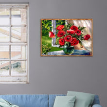 Lade das Bild in den Galerie-Viewer, Blumen - volle Diamant-Malerei - 40x30cm

