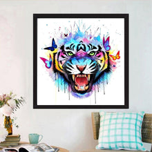 Lade das Bild in den Galerie-Viewer, Bunte Tiger - voller runder Diamant - 30x30cm
