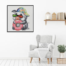 Lade das Bild in den Galerie-Viewer, Cooles Schwein - voller runder Diamant - 30x30cm
