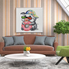 Lade das Bild in den Galerie-Viewer, Cooles Schwein - voller runder Diamant - 30x30cm
