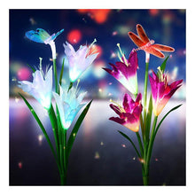 Lade das Bild in den Galerie-Viewer, Libelle Blume - voller runder Diamant - 30x30cm

