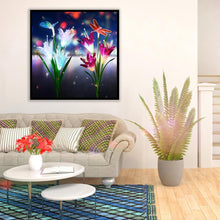 Lade das Bild in den Galerie-Viewer, Libelle Blume - voller runder Diamant - 30x30cm
