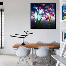 Lade das Bild in den Galerie-Viewer, Libelle Blume - voller runder Diamant - 30x30cm
