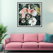 Lade das Bild in den Galerie-Viewer, Vogel und Blume - volle Diamant-Malerei - 30x30cm
