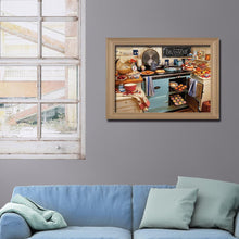 Lade das Bild in den Galerie-Viewer, Küche - voller runder Diamant - 40x30cm
