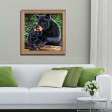 Lade das Bild in den Galerie-Viewer, Schwarzbär - voller runder Diamant - 30x30cm

