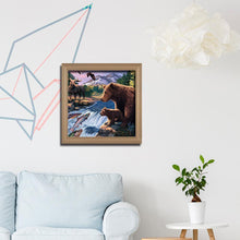 Lade das Bild in den Galerie-Viewer, Bär - voller runder Diamant - 30x30cm
