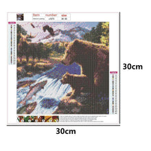 Lade das Bild in den Galerie-Viewer, Bär - voller runder Diamant - 30x30cm
