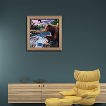 Lade das Bild in den Galerie-Viewer, Bär - voller runder Diamant - 30x30cm
