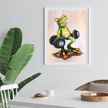 Lade das Bild in den Galerie-Viewer, Fitness-Frosch - volle Diamant-Malerei - 30x40cm
