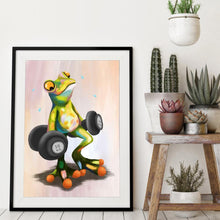 Lade das Bild in den Galerie-Viewer, Fitness-Frosch - volle Diamant-Malerei - 30x40cm
