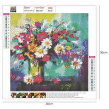 Lade das Bild in den Galerie-Viewer, Blumenstrauß - voller runder Diamant - 30x30cm
