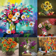 Lade das Bild in den Galerie-Viewer, Blumenstrauß - voller runder Diamant - 30x30cm
