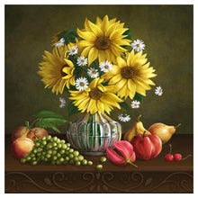Lade das Bild in den Galerie-Viewer, Blumenstrauß - voller runder Diamant - 30x30cm
