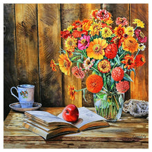 Lade das Bild in den Galerie-Viewer, Blumenstrauß - voller runder Diamant - 30x30cm
