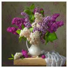 Lade das Bild in den Galerie-Viewer, Blumenstrauß - voller runder Diamant - 30x30cm
