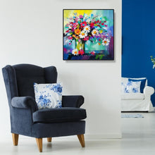 Lade das Bild in den Galerie-Viewer, Blumenstrauß - voller runder Diamant - 30x30cm

