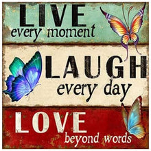 Lade das Bild in den Galerie-Viewer, Positives Wort - voller runder Diamant - 35x35cm
