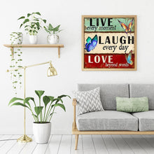 Lade das Bild in den Galerie-Viewer, Positives Wort - voller runder Diamant - 35x35cm
