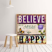 Lade das Bild in den Galerie-Viewer, Positives Wort - voller runder Diamant - 35x35cm
