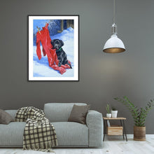 Lade das Bild in den Galerie-Viewer, Hund - volle Diamant-Malerei - 40x30cm
