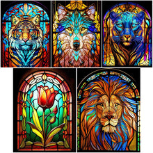 Lade das Bild in den Galerie-Viewer, Buntglas Animal-VollerDiamond Painting-30x40cm
