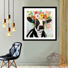 Lade das Bild in den Galerie-Viewer, Kuh Tier - volle Diamant-Malerei - 30x30cm
