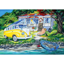 Lade das Bild in den Galerie-Viewer, Haus Auto - volle Diamant-Malerei - 40x30cm
