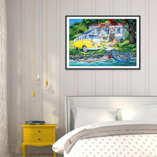 Lade das Bild in den Galerie-Viewer, Haus Auto - volle Diamant-Malerei - 40x30cm
