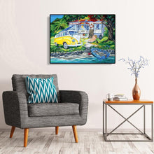Lade das Bild in den Galerie-Viewer, Haus Auto - volle Diamant-Malerei - 40x30cm
