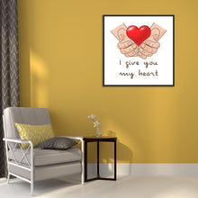 Lade das Bild in den Galerie-Viewer, Herz - volle Diamant-Malerei - 30x30cm
