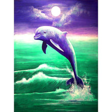 Lade das Bild in den Galerie-Viewer, Delphin - volle Diamant-Malerei - 40x30cm
