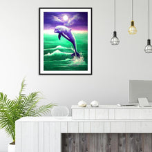 Lade das Bild in den Galerie-Viewer, Delphin - volle Diamant-Malerei - 40x30cm
