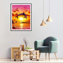 Lade das Bild in den Galerie-Viewer, Delphin - volle Diamant-Malerei - 40x30cm
