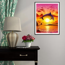Lade das Bild in den Galerie-Viewer, Delphin - volle Diamant-Malerei - 40x30cm
