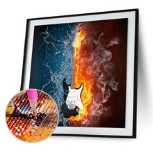 Lade das Bild in den Galerie-Viewer, Kreuzstich Gitarre - voller Diamant-Malerei - 30x30cm
