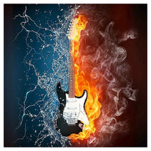Lade das Bild in den Galerie-Viewer, Kreuzstich Gitarre - voller Diamant-Malerei - 30x30cm
