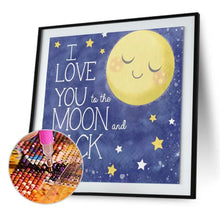 Lade das Bild in den Galerie-Viewer, Gute Nacht Mond - volle Diamant-Malerei - 30x30cm
