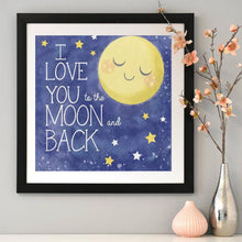 Lade das Bild in den Galerie-Viewer, Gute Nacht Mond - volle Diamant-Malerei - 30x30cm
