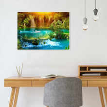 Lade das Bild in den Galerie-Viewer, Wald Schwan See - volle Diamant-Malerei - 40x30cm
