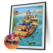 Lade das Bild in den Galerie-Viewer, Angeln Mann - voller Diamant-Malerei - 40x30cm
