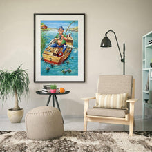 Lade das Bild in den Galerie-Viewer, Angeln Mann - voller Diamant-Malerei - 40x30cm
