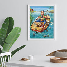 Lade das Bild in den Galerie-Viewer, Angeln Mann - voller Diamant-Malerei - 40x30cm

