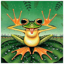 Lade das Bild in den Galerie-Viewer, Lustige Frosch - volle Diamant-Malerei - 30x40cm
