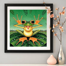 Lade das Bild in den Galerie-Viewer, Lustige Frosch - volle Diamant-Malerei - 30x40cm
