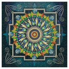 Lade das Bild in den Galerie-Viewer, Ethnische Blume - volle Diamant-Malerei - 40x40cm
