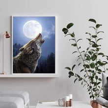 Lade das Bild in den Galerie-Viewer, Heulender Wolf - volle Diamant-Malerei - 40x30cm
