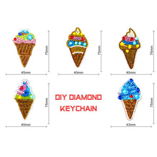 Lade das Bild in den Galerie-Viewer, 5 Stück/Satz Eiscreme DIY Schlüsselanhänger
